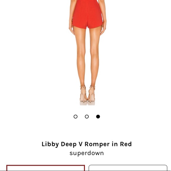 Superdown libby deep v romper orange M - Picture 2 of 8